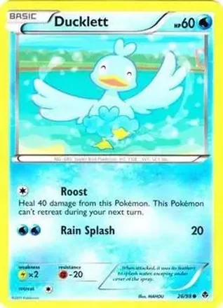 2011 Pokemon Black & White Emerging Powers #26/98 - Ducklett