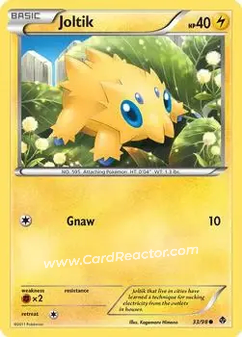 2011 Pokemon Black & White Emerging Powers #33/98 - Joltik - Front