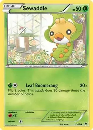 2011 Pokemon Black & White Noble Victories #1/101 - Sewaddle