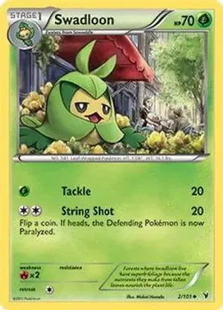 2011 Pokemon Black & White Noble Victories #2/101 - Swadloon