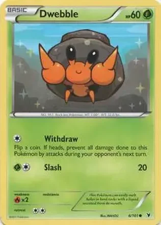 2011 Pokemon Black & White Noble Victories #6/101 - Dwebble