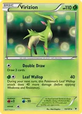 2011 Pokemon Black & White Noble Victories #13/101 - Virizion