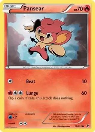 2011 Pokemon Black & White Noble Victories #16/101 - Pansear