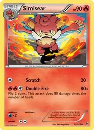 2011 Pokemon Black & White Noble Victories #17/101 - Simisear