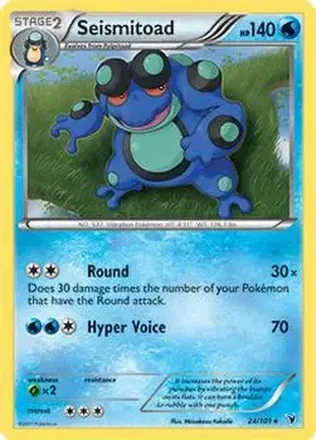 2011 Pokemon Black & White Noble Victories #24/101 - Seismitoad