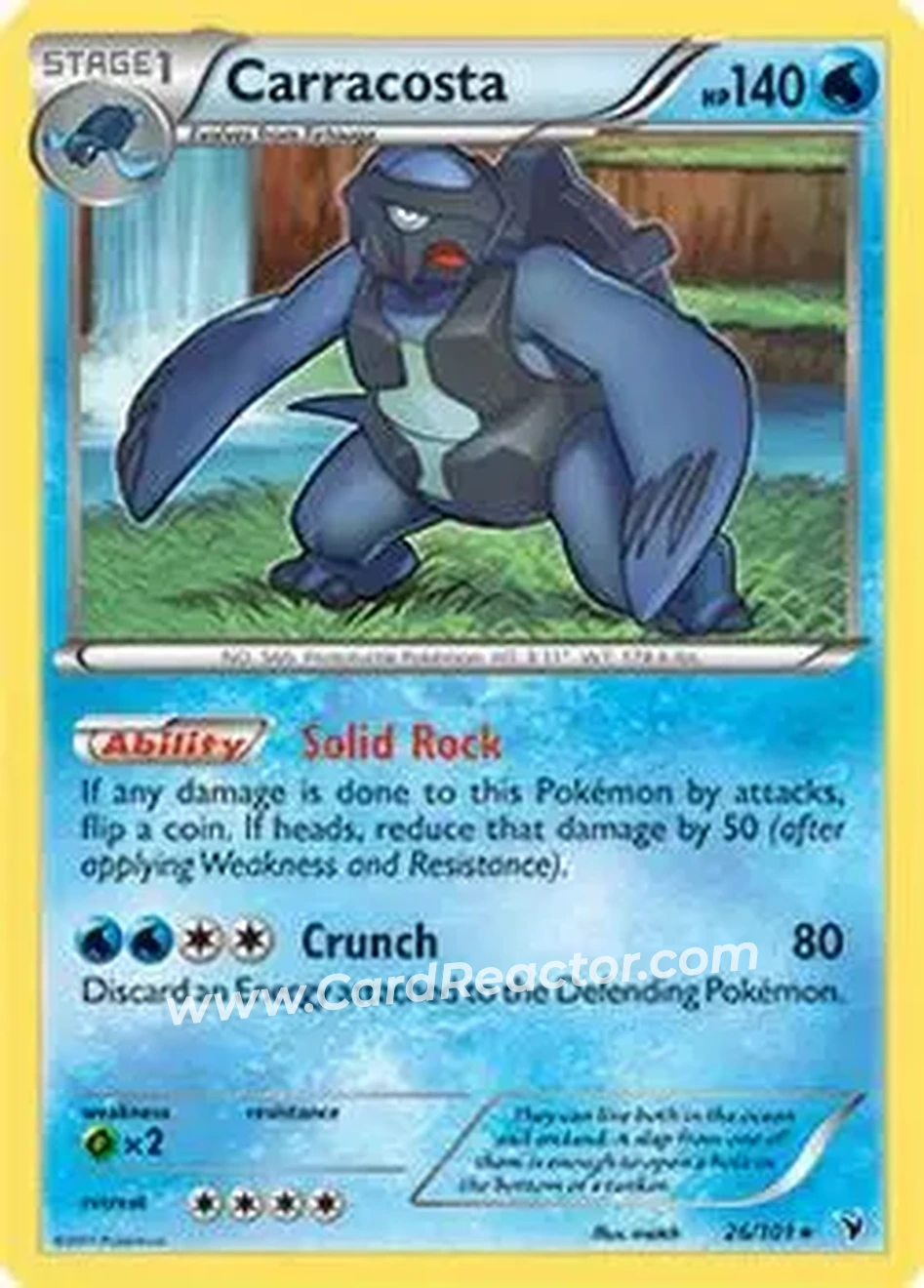 2011 Pokemon Black & White Noble Victories #26/101 - アバゴーラ - Front