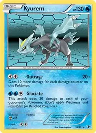 2011 Pokemon Black & White Noble Victories #34/101 - キュレム ex