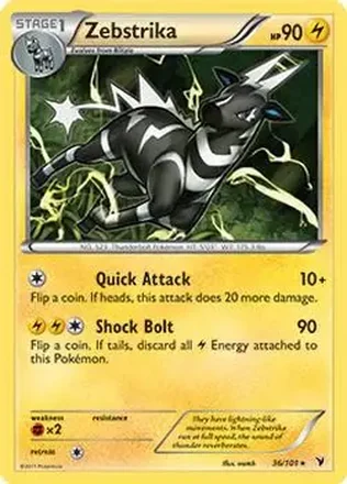2011 Pokemon Black & White Noble Victories #36/101 - Zebstrika