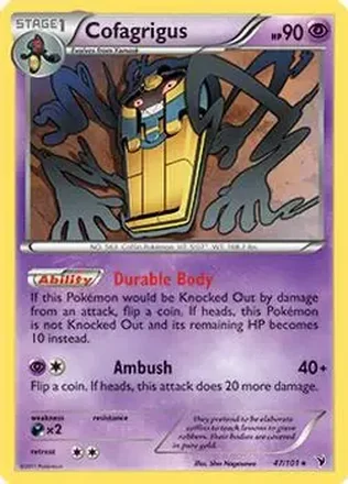 2011 Pokemon Black & White Noble Victories feature card