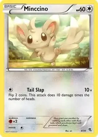 2011 Pokemon Black & White Trainer Kit: Excadrill & Zoroark #4/30 - Minccino