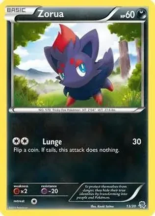 2011 Pokemon Black & White Trainer Kit: Excadrill & Zoroark #13/30 - Zorua