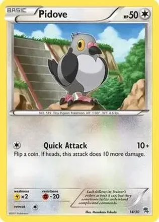 2011 Pokemon Black & White Trainer Kit: Excadrill & Zoroark #14/30 - Pidove