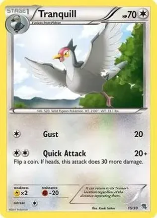 2011 Pokemon Black & White Trainer Kit: Excadrill & Zoroark #15/30 - Tranquill