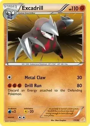 2011 Pokemon Black & White Trainer Kit: Excadrill & Zoroark #17/30 - Mega Excadrill ex