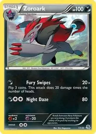 2011 Pokemon Black & White Trainer Kit: Excadrill & Zoroark #17/30 - Zoroark