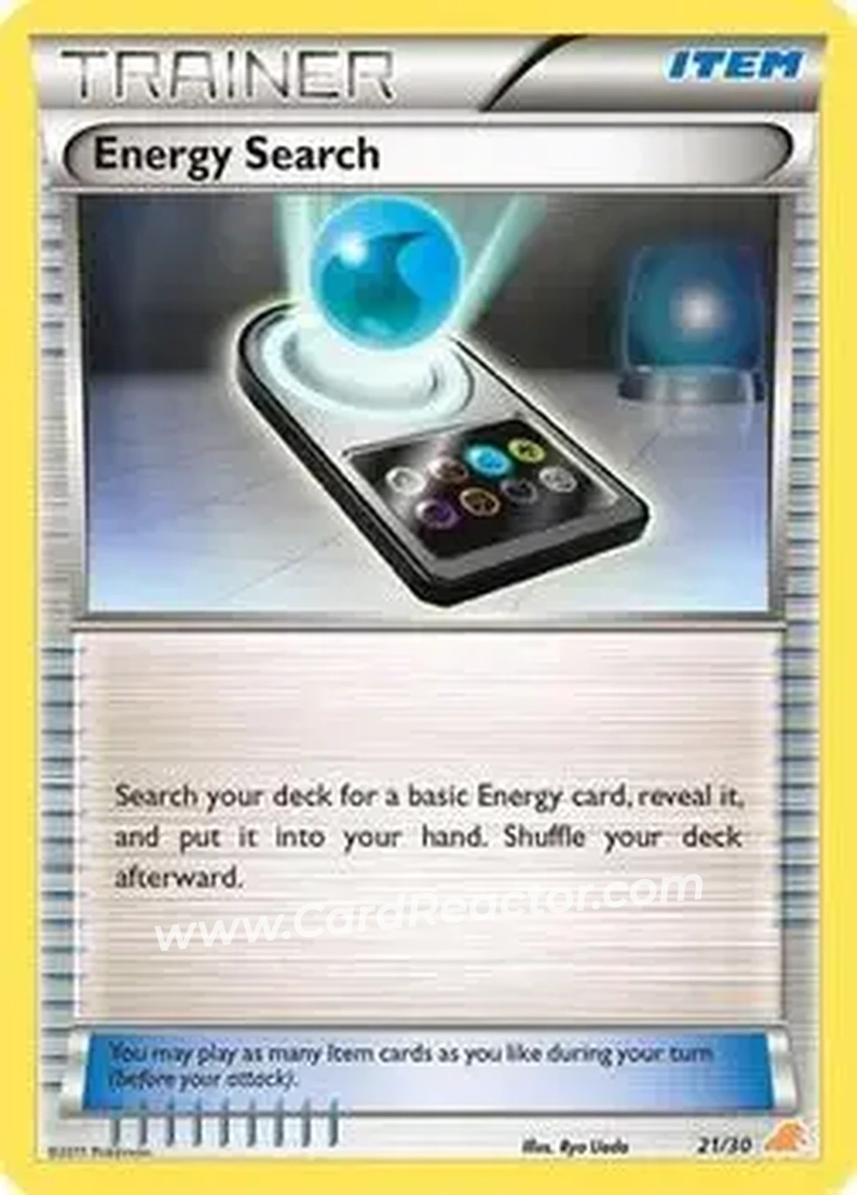 2011 Pokemon Black & White Trainer Kit: Excadrill & Zoroark #21/30 - Energy Search - Front 2011 Pokemon Black & White Trainer Kit: Excadrill & Zoroark #21/30 - Energy Search - Front