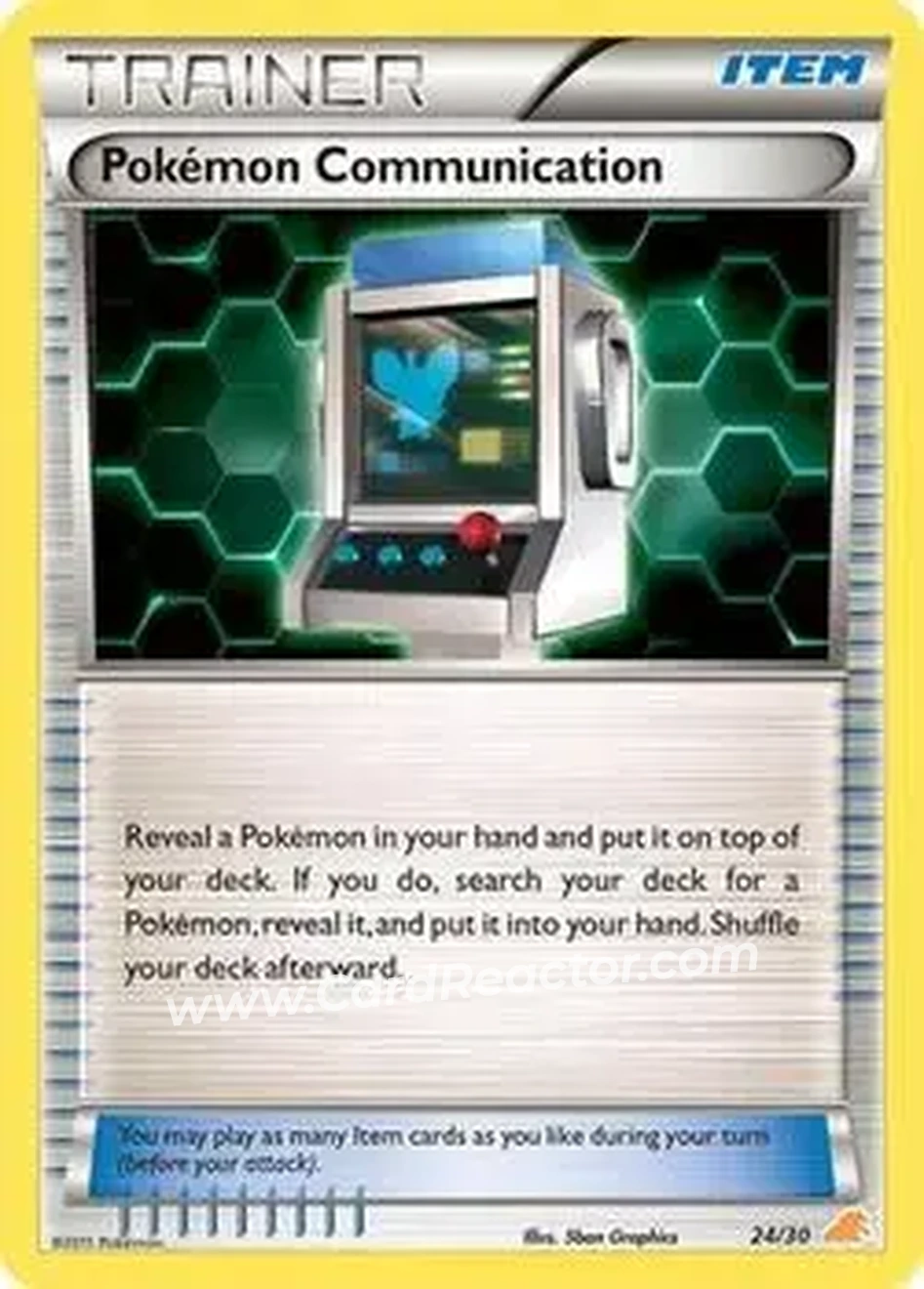 2011 Pokemon Black & White Trainer Kit: Excadrill & Zoroark #24/30 - Pokémon Communication - Front 2011 Pokemon Black & White Trainer Kit: Excadrill & Zoroark #24/30 - Pokémon Communication - Front