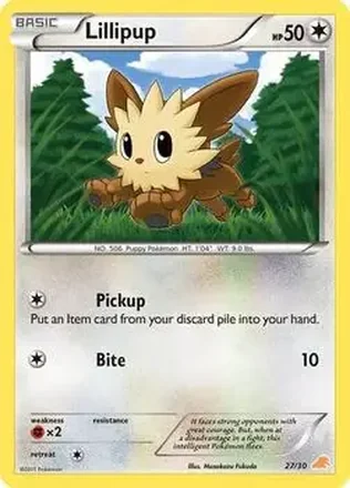 2011 Pokemon Black & White Trainer Kit: Excadrill & Zoroark #27/30 - Lillipup