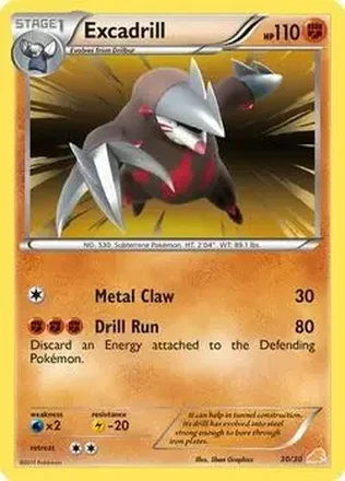 2011 Pokemon Black & White Trainer Kit: Excadrill & Zoroark #30/30 - Mega Excadrill ex