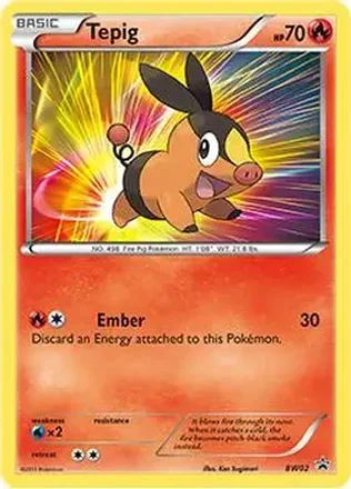 2011 Pokemon BW Black Star Promos #BW02 - Tepig