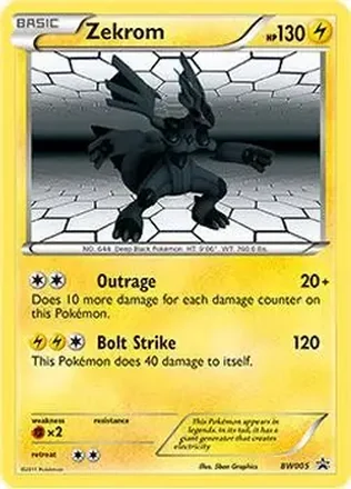 2011 Pokemon BW Black Star Promos #BW05 - Zekrom ex
