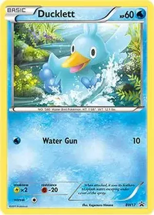2011 Pokemon BW Black Star Promos #BW17 - Ducklett