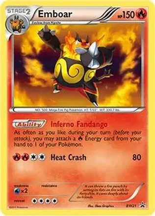 2011 Pokemon BW Black Star Promos #BW21 - Emboar