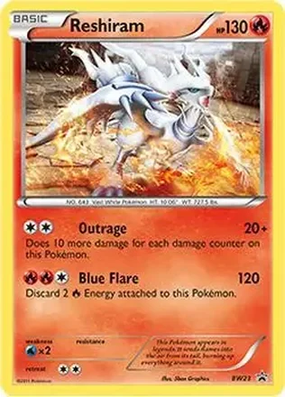2011 Pokemon BW Black Star Promos #BW23 - Reshiram