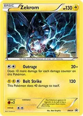 2011 Pokemon BW Black Star Promos #BW24 - Zekrom ex