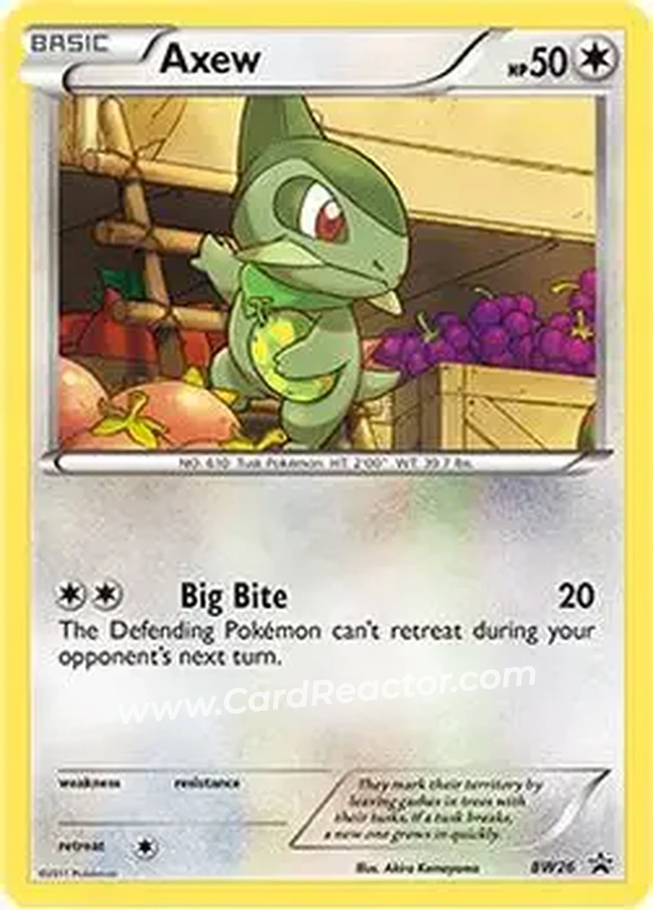 2011 Pokemon BW Black Star Promos #BW26 - Axew - Front