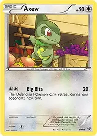 2011 Pokemon BW Black Star Promos #BW26 - Axew