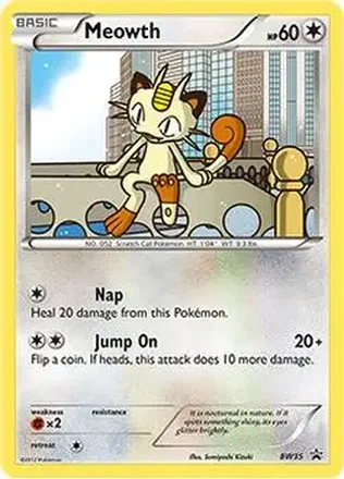 2011 Pokemon BW Black Star Promos #BW35 - Meowth