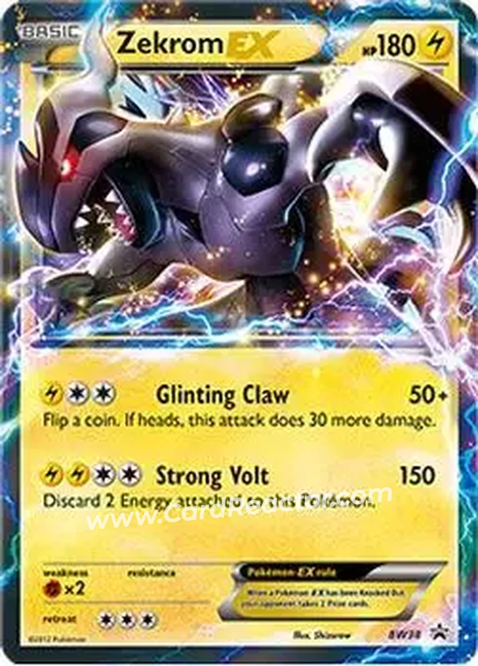 2011 Pokemon BW Black Star Promos #BW38 - Zekrom EX - Front