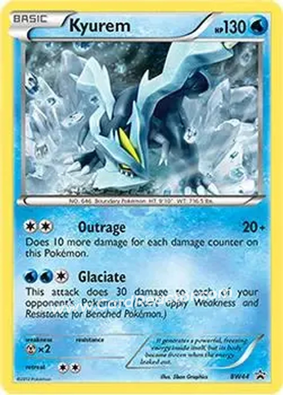 2011 Pokemon BW Black Star Promos #BW44 - キュレム ex - Front