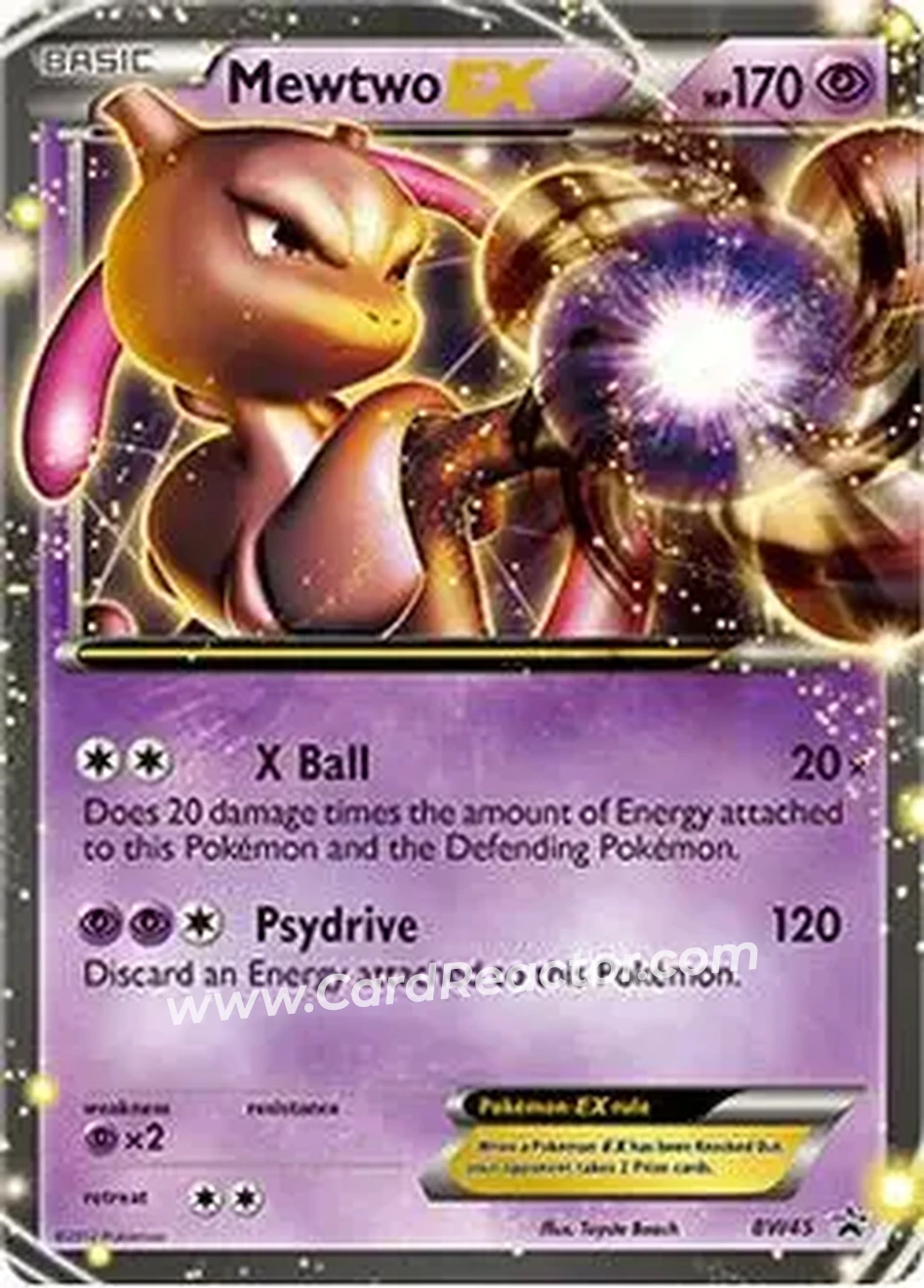 2011 Pokemon BW Black Star Promos #BW45 - Mewtwo EX - Front