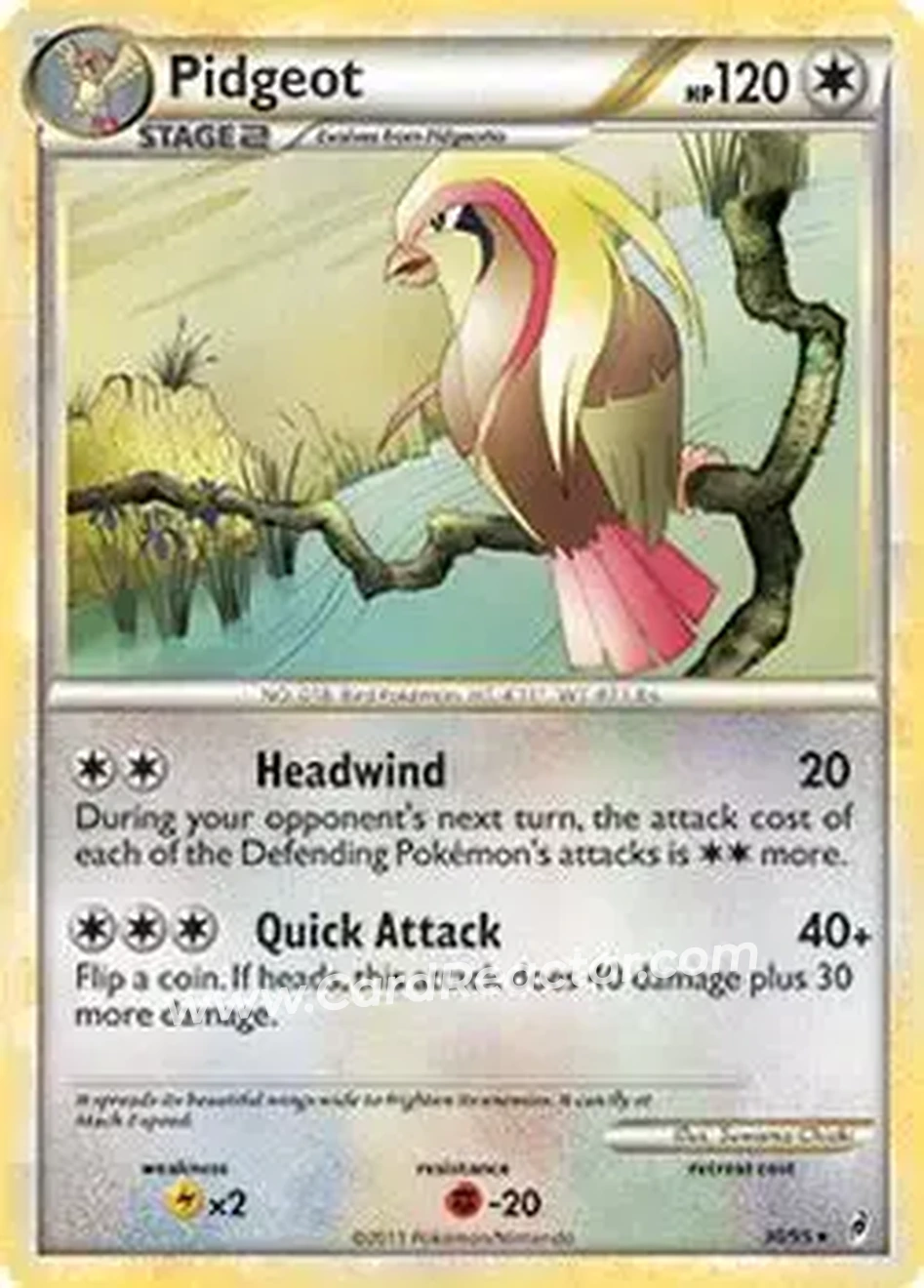 2011 Pokemon Call of Legends #30/95 - Pidgeot - Front