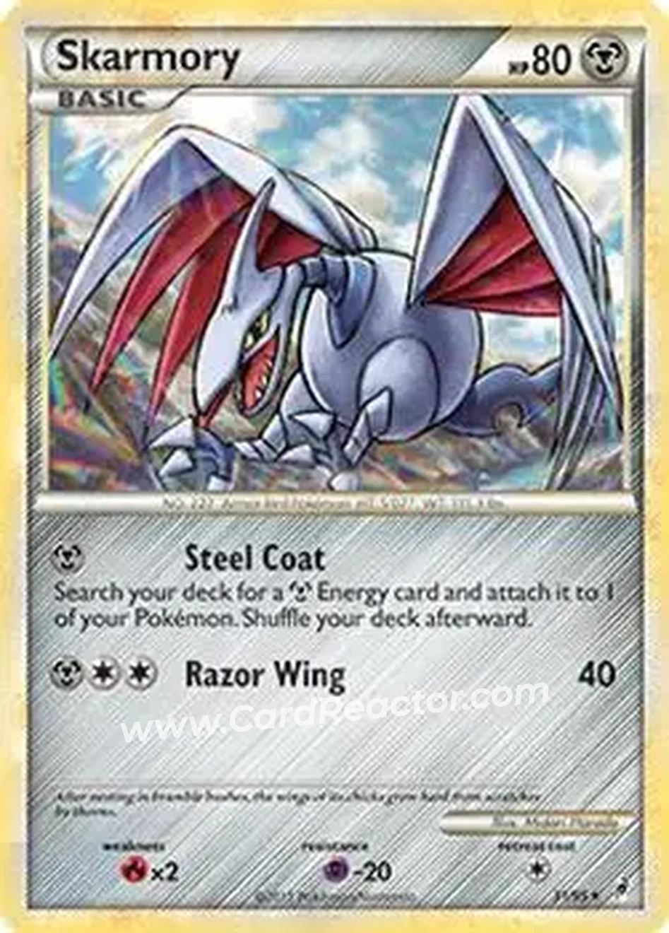 2011 Pokemon Call of Legends #31/95 - Skarmory - Front