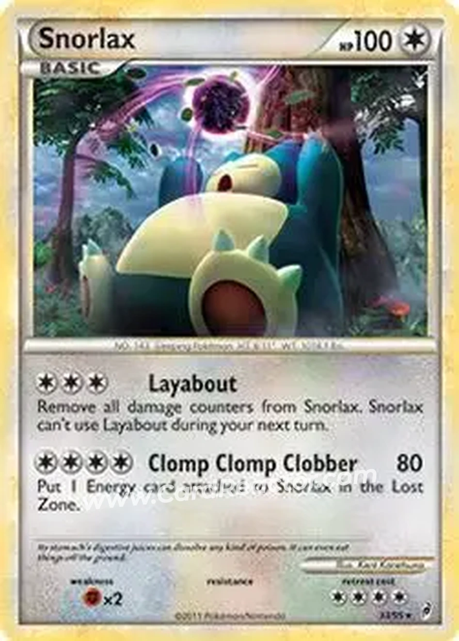 2011 Pokemon Call of Legends #33/95 - Snorlax - Front