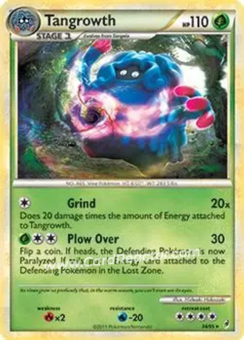 2011 Pokemon Call of Legends #34/95 - Tangrowth - Front