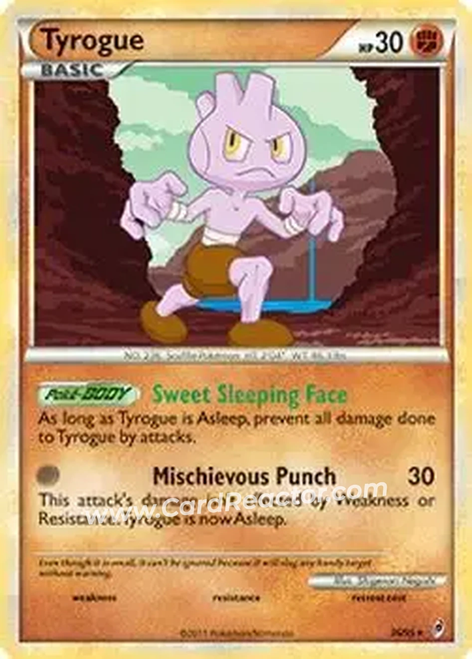 2011 Pokemon Call of Legends #36/95 - Tyrogue - Front