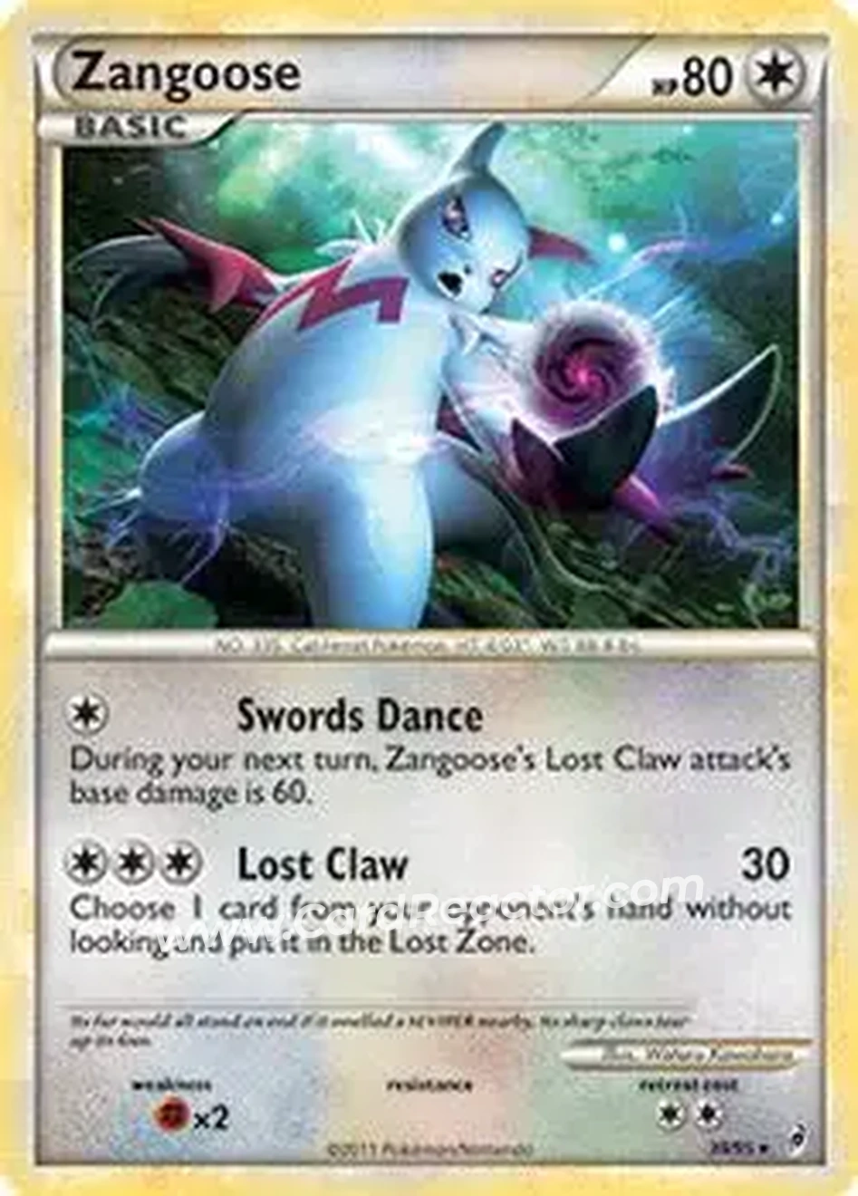 2011 Pokemon Call of Legends #39/95 - Zangoose - Front