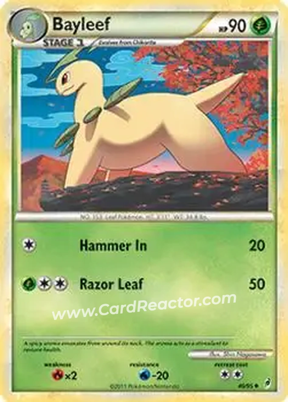 2011 Pokemon Call of Legends #40/95 - Bayleef - Front