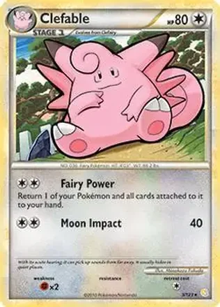 2010 Pokemon HeartGold & SoulSilver #3/123 - Clefable