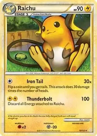 2010 Pokemon HeartGold & SoulSilver #10/123 - Raichu