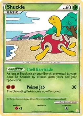 2010 Pokemon HeartGold & SoulSilver #11/123 - Shuckle