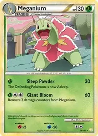 2010 Pokemon HeartGold & SoulSilver #26/123 - Meganium