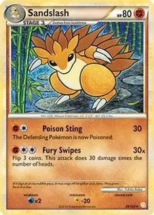 2010 Pokemon HeartGold & SoulSilver #29/123 - Sandslash