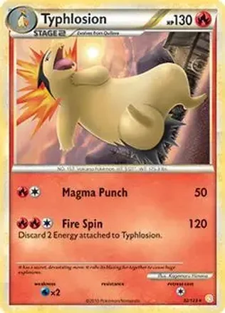 2010 Pokemon HeartGold & SoulSilver #32/123 - Ethan's Typhlosion