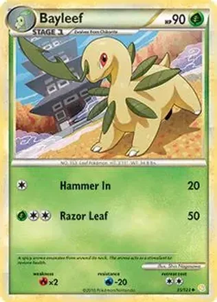 2010 Pokemon HeartGold & SoulSilver #35/123 - Bayleef