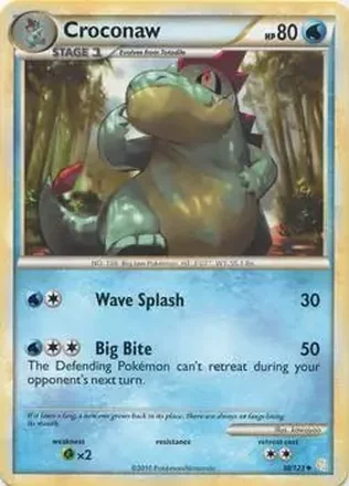 2010 Pokemon HeartGold & SoulSilver #38/123 - Croconaw